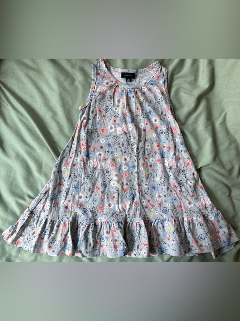 Floral cotton sleeveless dress